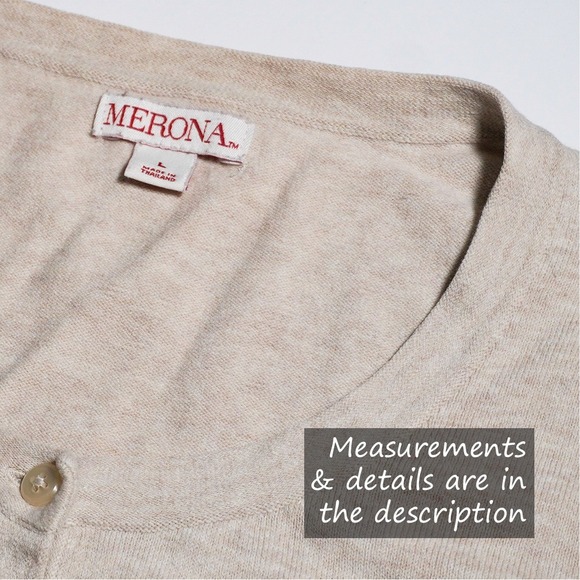 Buttery Soft Sand Marl Knit Cardigan Chic Minimalist Layer Size 0X L Old Money - Picture 3 of 5